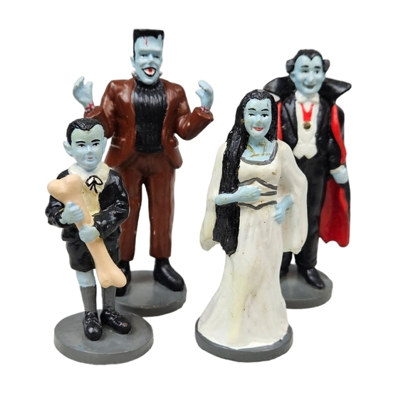 Vintage 1964 Kayro-Vue The Munsters PVC Figurines Rare Set of 4 U8 - Picture 1 of 9